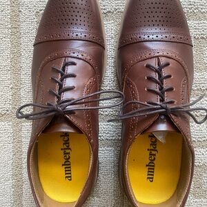 Amberjack Classic Brown Leather Oxfords